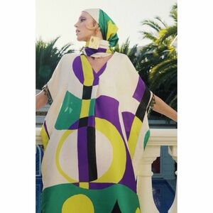 Zara Colorful Kaftan Dress NWT M-L